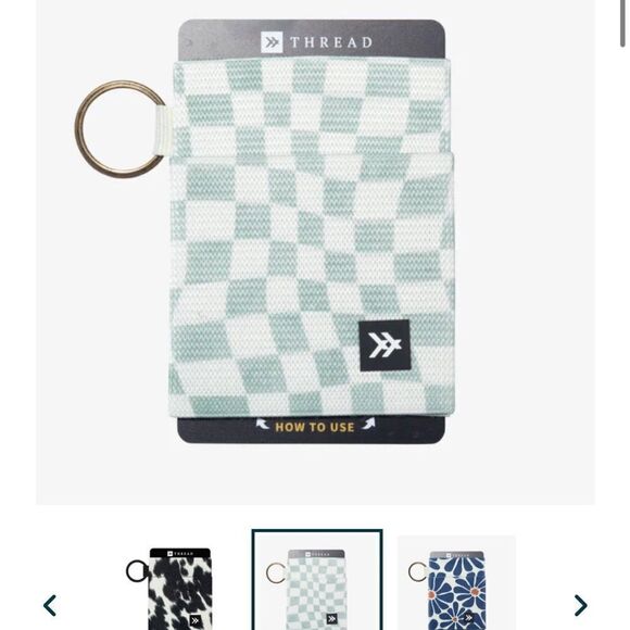 Elastic Card Holder with Keyring - Picture 3 of 4